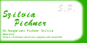 szilvia pichner business card